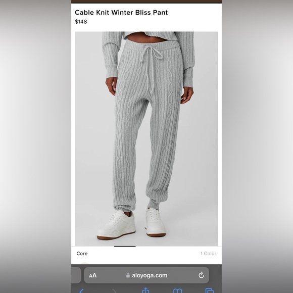 【Alo Yoga】Cable Knit Winter Bliss Pant Cable Knit Winter Bliss Pant - Espresso | ALO